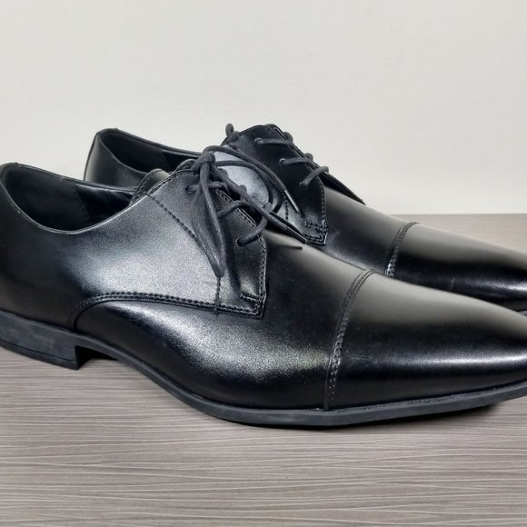Public Opinion Jackson Cap Toe Derby, Black Leather, Mens Size 10 M - Picture 3 of 10